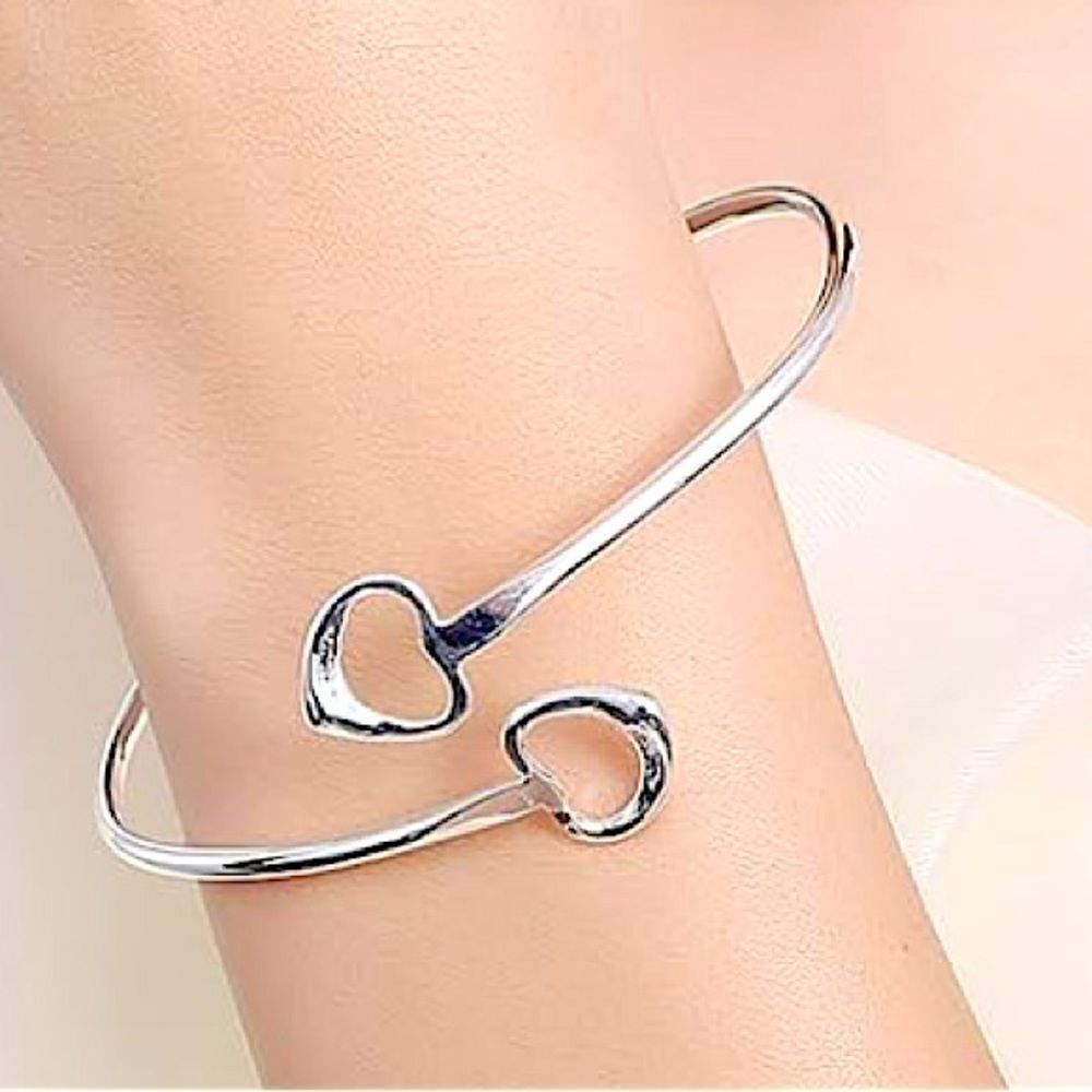 The Two of Hearts bracelet adjustable 925 silver